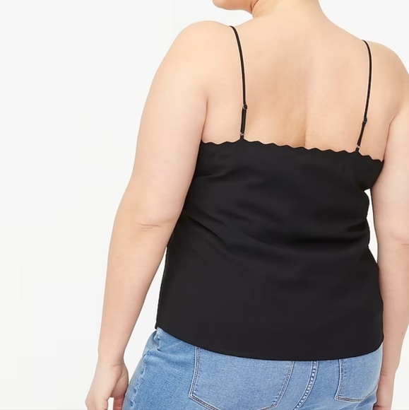 J. Crew, Scalloped cami top, Black, Size 14 - Picture 6 of 6